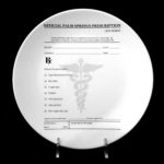 Prescription Pad, 10' Ceramic Plate, Just like your mom's dishes