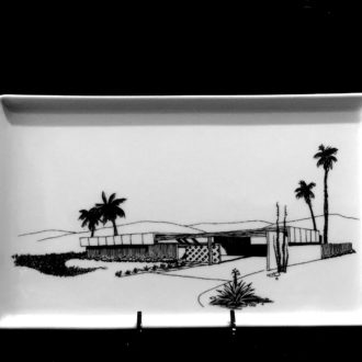 Twin Palms Estates A3 1957. Porcelain Tray. Architects: Palmer & Krisel. Food and dishwasher safe.
