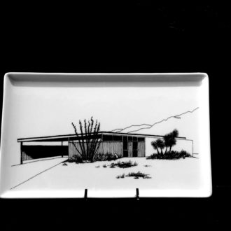 Racquet Club Road Estates B2 1959. Porcelain Tray. Architects: Palmer & Krisel. Food and dishwasher safe.
