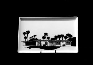 Ramon Rise 1957. Porcelain Tray Architects Palmer & Krisel Food and dishwasher safe.