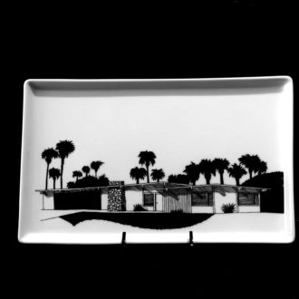 Ramon Rise 1957. Porcelain Tray Architects Palmer & Krisel Food and dishwasher safe.
