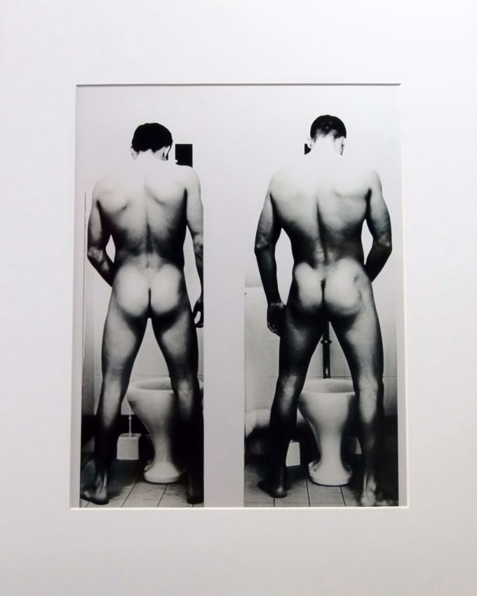 Party Boys. Vintage Photo printed with metallic ink, creating an almost 3-D effect. Pornography from the 1950s.