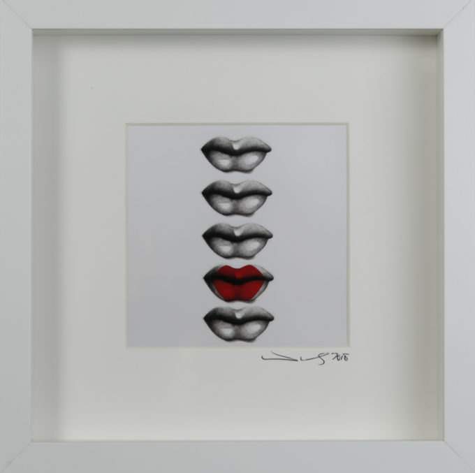 Perfect Kiss The Perfect Kiss Framed Original Art Metalic Ink on Paper