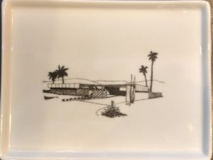 Twin Palms Estates A3 1957. Porcelain Tray. Architects: Palmer & Krisel. Food and dishwasher safe.