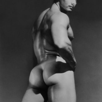 Vintage Photo printed with metallic ink, creating an almost 3-D effect. Pornography from the 1970s.