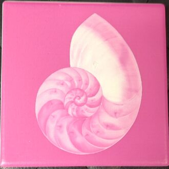 COASTERS - NAUTILUS Shell   PINK